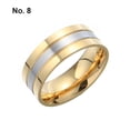 thumbnail image 4 of Qarigey Anillo Punk de moda, alianzas de boda, anillos exquisitos Ins, accesorios de ropa, joyería, abalorio, regalos de aniversario de compromiso Accesorios de disfraces Oro 8 # Qarigey AP014847-10, 4 of 6