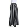 thumbnail image 4 of Babysbule Skirt for Women Plus Size Women Casual Striped Ankle-length Chiffon Lace-Up Vintage Long Skirt, 4 of 4