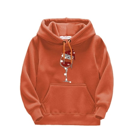 

KDFJPTH Toddler Kids Girls Boys Christmas Red Glass Prints Drawstring Pullover Hooded Comfortable Tops Loose Long Sleeve Blouse With Pocket Sweatshirt Kids Sweatshirt Tan Boy Toddler Clothes