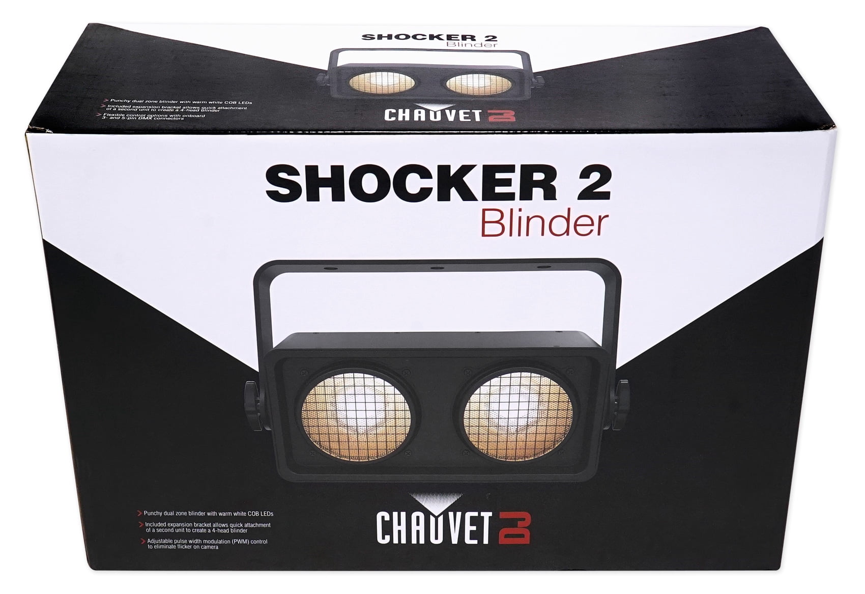 2 Chauvet Shocker 2 Dual Zone Dance Floor DMX COB LED Blinder Stage Lights+Hazer