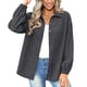 thumbnail image 1 of Chaqueta Camisa Color puro Solapa Manga larga Un solo pecho Casual Tops de moda para mujer, 1 of 6