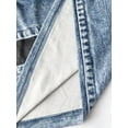 thumbnail image 5 of Women's Denim Print Shirt Dress, Collared Long Sleeve Midi Dress with Patchwork Detail, 5 of 6