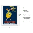 thumbnail image 2 of Spa-Citron - Lemon Mineral Water - Spa France - Vintage Advertising Poster by Georges “Géo” François c.1920s - Japanese Unryu Rice Paper Art Print (Unframed) 17 x 22 in, 2 of 4