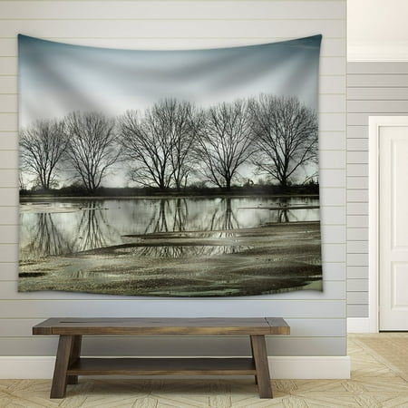 Wall26 Tree Reflection In A Pond Vancouver Bc Canada Fabric