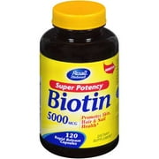 Rexall Naturals: Dietary Supplement Super Potency Biotin, 120 ct