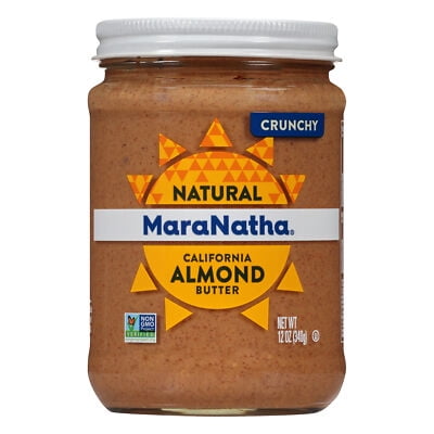 Maranatha Nut Butter Almond No Stir Crunchy 12 oz (Pack of 6)