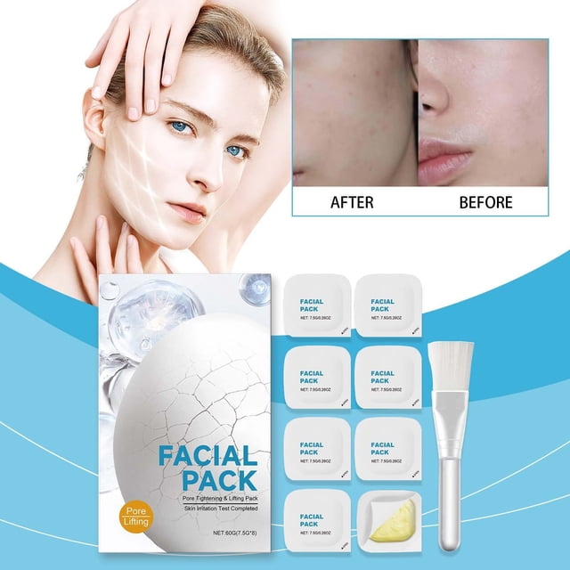 Fiudx Mascarilla Reafirmante, Crema Nutritiva Hidratante, Gel de Belleza Limpiador de Poros, Tratamiento Facial Que Mejora La Elasticidad, Brillo Diario, Cuidado de La Piel Sensible, 60 G