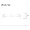 thumbnail image 2 of Kingston Brass DR214306 Milano 30" Grab Bar, 1-1/4" Diameter, Polished Nickel, 2 of 2