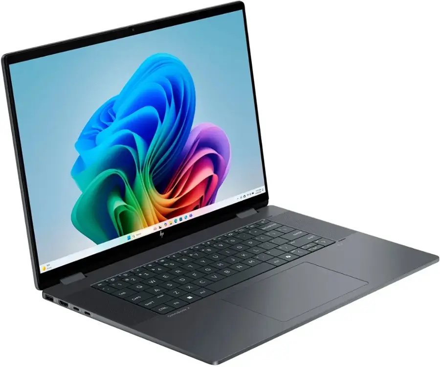 HP - OmniBook X Flip 2-in-1 - Copilot+ PC - 16" 2K Touch-Screen Laptop - Intel Core Ultra 7 - 16GB Memory - 1TB SSD - Eclipse Gray