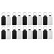 thumbnail image 1 of Paquete de 20 Llaveros en Blanco para SublimacióN, de Piel SintéTica con Purpurina, de Transferencia de , RectáNgulo en Blanco para SublimacióN, Negro, 1 of 6