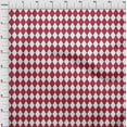 thumbnail image 3 of oneOone Silk Tabby Bright Red Fabric Argyle Check Craft Projects Decor Fabric Printed By The Yard 42 Inch Wide, 3 of 4