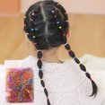 thumbnail image 3 of Bungee Hair Ties Hair Bands for Thick Hair Rubber Hair Bands Hair Elastics Ties Hair Scrunchies 5 Or Less Items for Girls Hair for Braids Hair Bands for Washing Face No Hair Ties Hair Elastic Ties, 3 of 6