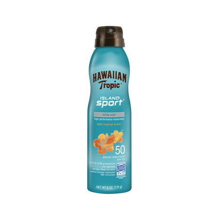 Hawaiian Tropic Island Sport Clear Spray Sunscreen SPF 50, 6