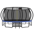 thumbnail image 2 of Leumius Trampolining Outdoor Trampoline, 16 ft Round Frame, 12 Curved Poles, Ladder & Basketball Hoop, 1323 lb Total Capacity, 330 lb Single User, 2 of 8