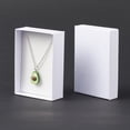 thumbnail image 5 of 6 pc Cardboard Necklaces Boxes with Sponge inside Rectangle White 9x6.5x2.8cm, 5 of 6