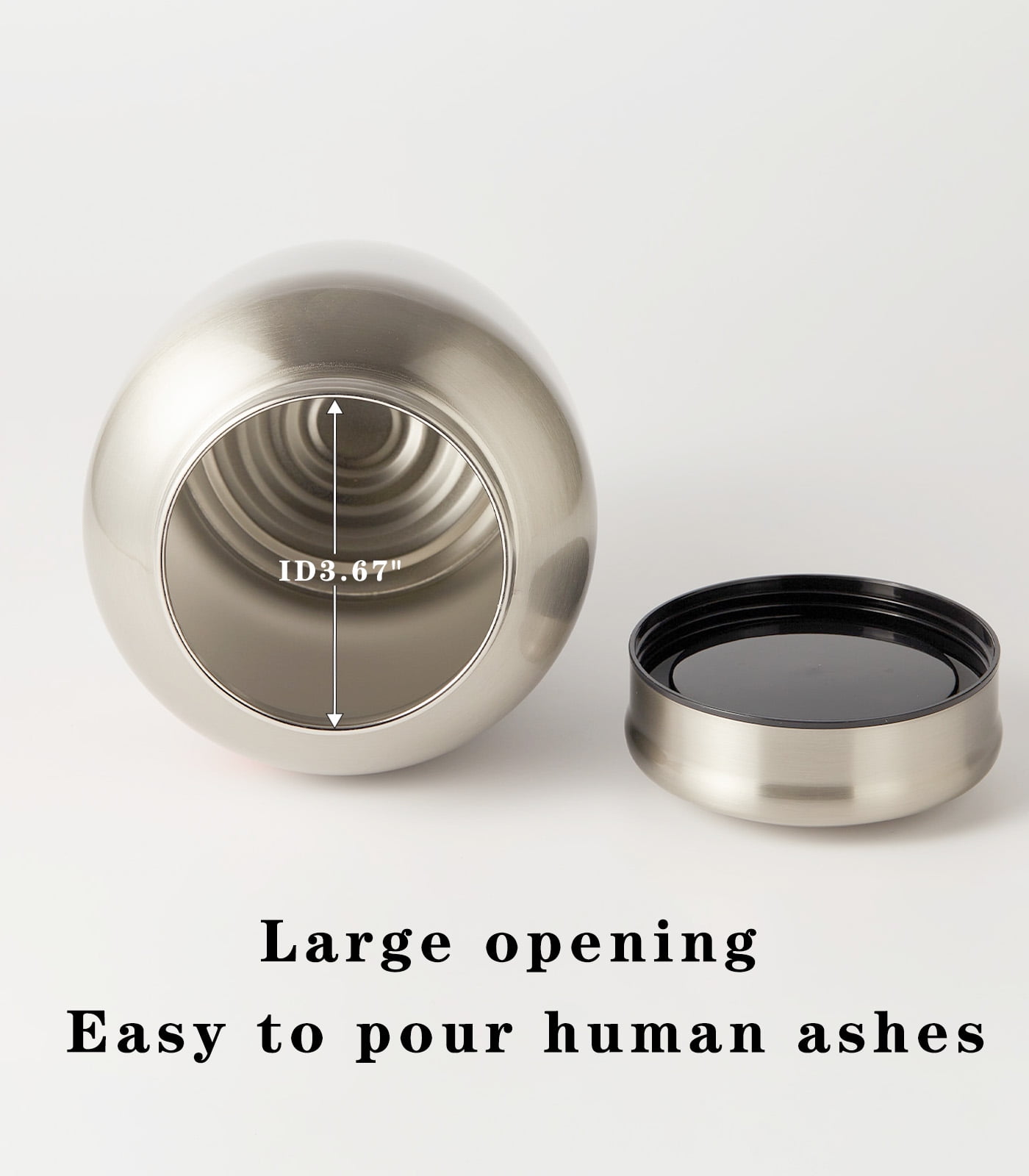 Large Urn for Ashes Adult Male&Female Decorative Urns for Human Ashes Adult Man Stainless Steel Silver