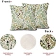 thumbnail image 5 of Green Plant Pillow Covers 20X20 Inch Sage Green Botanical Fern Leaf Decorative Pillow Cases Spring Summer Vintage Floral Throw Pillows Set of 2 Farmhouse Home Decor for Living Room Couch Outdoor, 5 of 6
