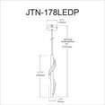 thumbnail image 2 of Suspension Dainolite JTN-178LEDP-MB noir mat, 2 of 3