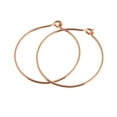 thumbnail image 3 of Round Huggie Hoop Rose Gold Filled Earrings 20mm 20 GA Hypoallergenic Lightweight Wire Piercing Drop Dangle Threader Hoops for Women (14K Rose Gold Filled | 20 GA, 20mm | Smooth wire), 3 of 7