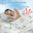 thumbnail image 3 of Green Horse Cooling Blanket, Lightweight Breathable Summer Throw Blanket with Double Sided Cold Effect, Watercolor Vintage Animals Picnic Beach Blankets Bed Sheet for Hot Sleepers 40"x60", 3 of 8