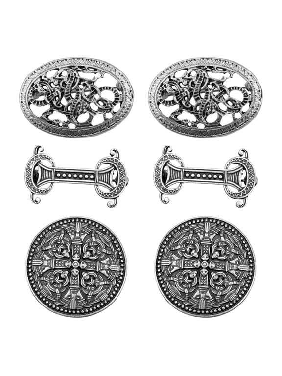 6x Medieval  Symbol Brooch Shawl Sweater Pin