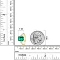 thumbnail image 6 of AFFY Solitaire Engagement Ring, 7X9MM Radiant Shape Zambian Emerald Lab Grown Gemstone & Round Moissanite Wedding Ring for Her In 14K Yellow Gold Over Sterling Silver (2.15 Cttw), Size-7.5, 6 of 7