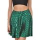 thumbnail image 1 of Falda plisada de moda femenina con estampado de personalidad de verano para mujer (verde, L), 1 of 5