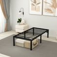 thumbnail image 2 of Twin Bed Frames 14 Inch Twin Platform Bed Frame with Large Storage Space,Black Bed Frame Twin Size Heavy Duty Metal Mattress Foundation,Corner Bed, 2 of 10