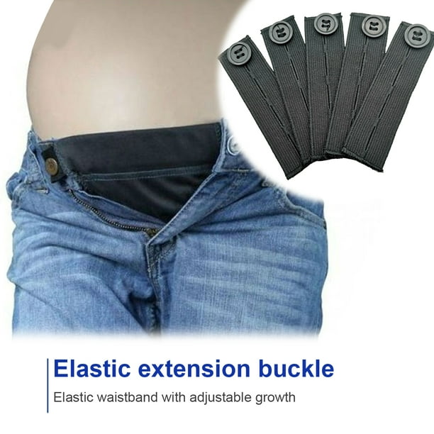 Comfortable Maternity Pants Extender Pant Button Extenders Waistband  Clothes Extension Washable Jeans Accessory black