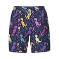 thumbnail image 4 of Lsque Mens Swim Trunks Colorful Dinosaur Pattern - Bathing Suit Compression Liner - Beach Swim Shorts Swimwear - (S-3XL) - Stretch Quick Dry -3X-Large, 4 of 9