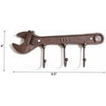 thumbnail image 4 of ERDS-Wrench Spanner Shape Vintage Key Rack Holder Hooks Cast Iron Decorative Wall Mounted Man Cave Garage Tool Holder Coat Hat Hooks Rack Hanger, 4 of 4