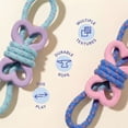 thumbnail image 4 of Oodles Durable Rubber Bone Wrapped Rope Dog Toy Set, Blue and Purple, Small, 4 of 8
