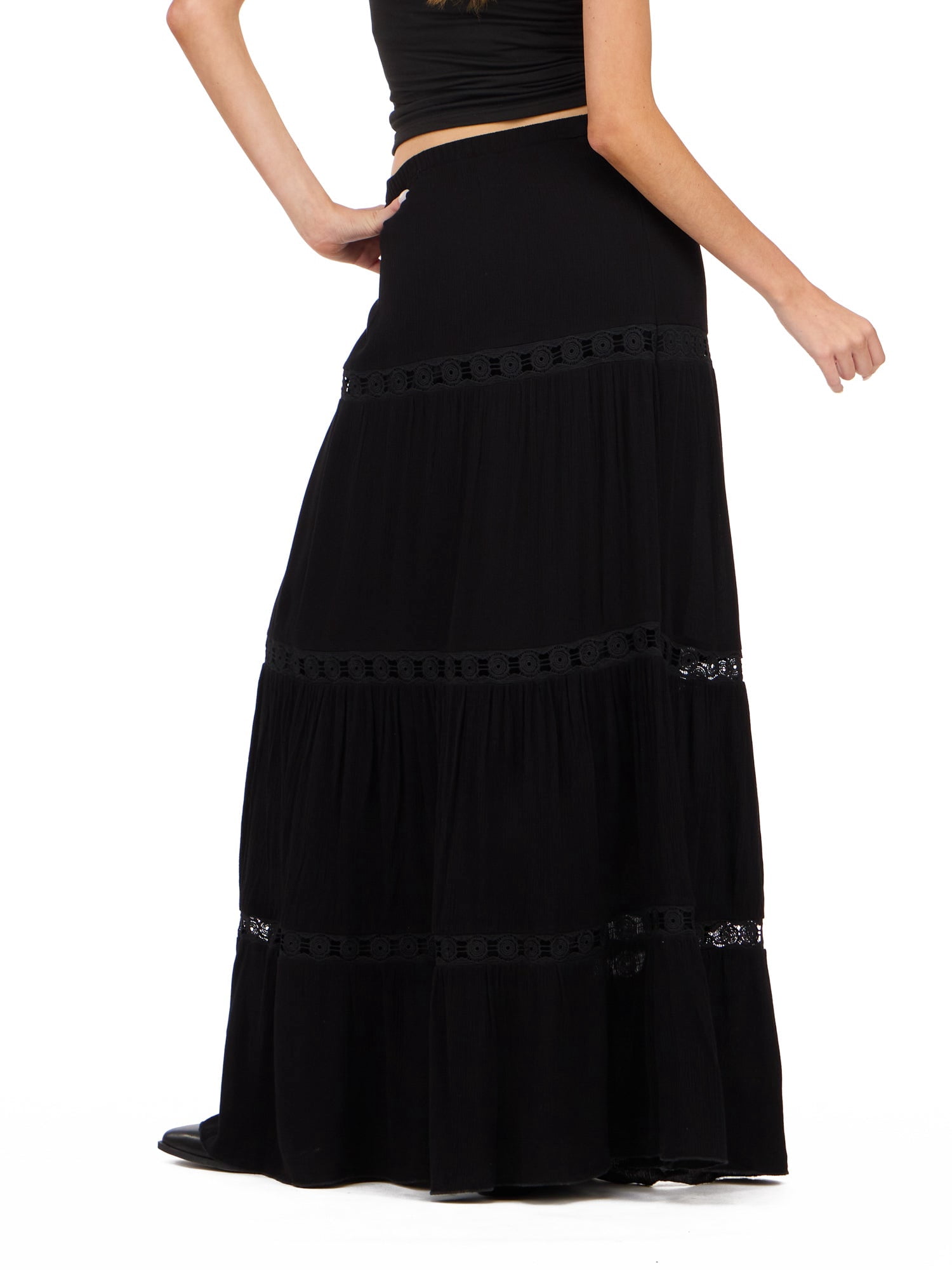 Forever 21 Women's Tiered Lace Maxi Skirt, Sizes XS-XL