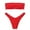 ZZRed23, variant on Womens Swimsuits Solid Color Strapless With Thongs Two Piece Tankinis Set Swimwears
