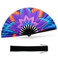 thumbnail image 1 of Ventilador de mano plegable SYNTECSO UV Glow para rave y drag queen, 1 of 8