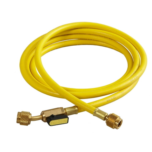 CPS Products HS8YE 8ft (240cm) Yellow Standard 1/4" Hose with 45 Degree Ball Valve on End