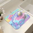 thumbnail image 7 of Ryvnso Whale Jumping Dish Drying Mat for Kitchen Countertop 16x18 Small Dish Pad Drainer Rack Dish Sink Mats, 7 of 7
