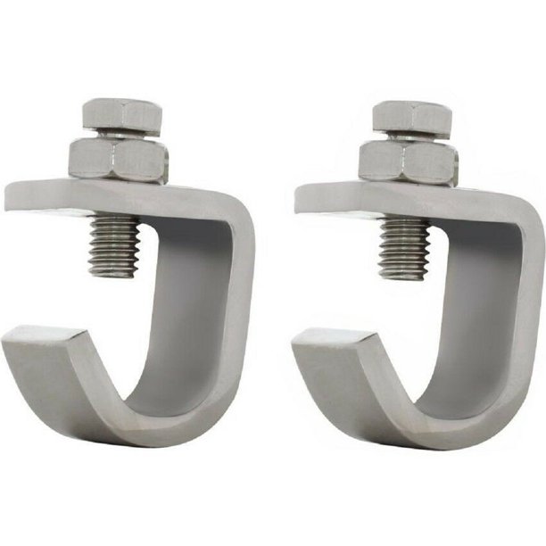(2) Stainless Bumper Guide Brackets Clamp For Steel Bumpers