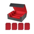 thumbnail image 3 of Caja para mazo de cartas de más de 1800, estuche para tarjetas de colección, contenedor coleccionable con capacidad para más de 1800 cartas Negro forrado en rojo., 3 of 8