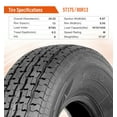 thumbnail image 3 of ST175/80R13 Trailer Tires 8PR Load Range D 175 80 13 Heavy Duty Radial Trailer Tires, 3 of 6