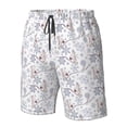 thumbnail image 6 of Uemuo Elegant ice skates snowflakes Pattern Men's Swim Trunks Hawaiian Beach Bathing Suit Swimsuits Beach Quick-Dry Shorts with Pockets-Small, 6 of 9
