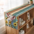 thumbnail image 6 of Table Runners 72 Inches Long Dress Scarves, Cute Pig Farmhouse Kitchen/Dining Table Runner, Coffee Tablerunners, Yellow Sunflowers Teal Brown Wooden Vintage Art 14x72 Inch, 6 of 9