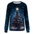 thumbnail image 4 of Elvqul Sweatshirts for Women Crewneck Tops Christmas Christmas Tree Ladies Sweatshirts, 4 of 6