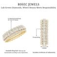 thumbnail image 6 of Rosec Jewels Lab Grown Diamond Wedding Band Ring - Eternity Ring - EF-VS Quality Certified, 10K Yellow Gold, US 3.00, 6 of 7