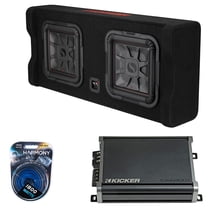 Kicker CVR10 CompVR 10-Inch (250mm) Subwoofer, 4-Ohm DVC Bundle