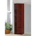 thumbnail image 5 of Hodedah 12 x 16 x 47 Inch 5 Shelf Bookcase & Office Organizer, Mahogany, 5 of 5