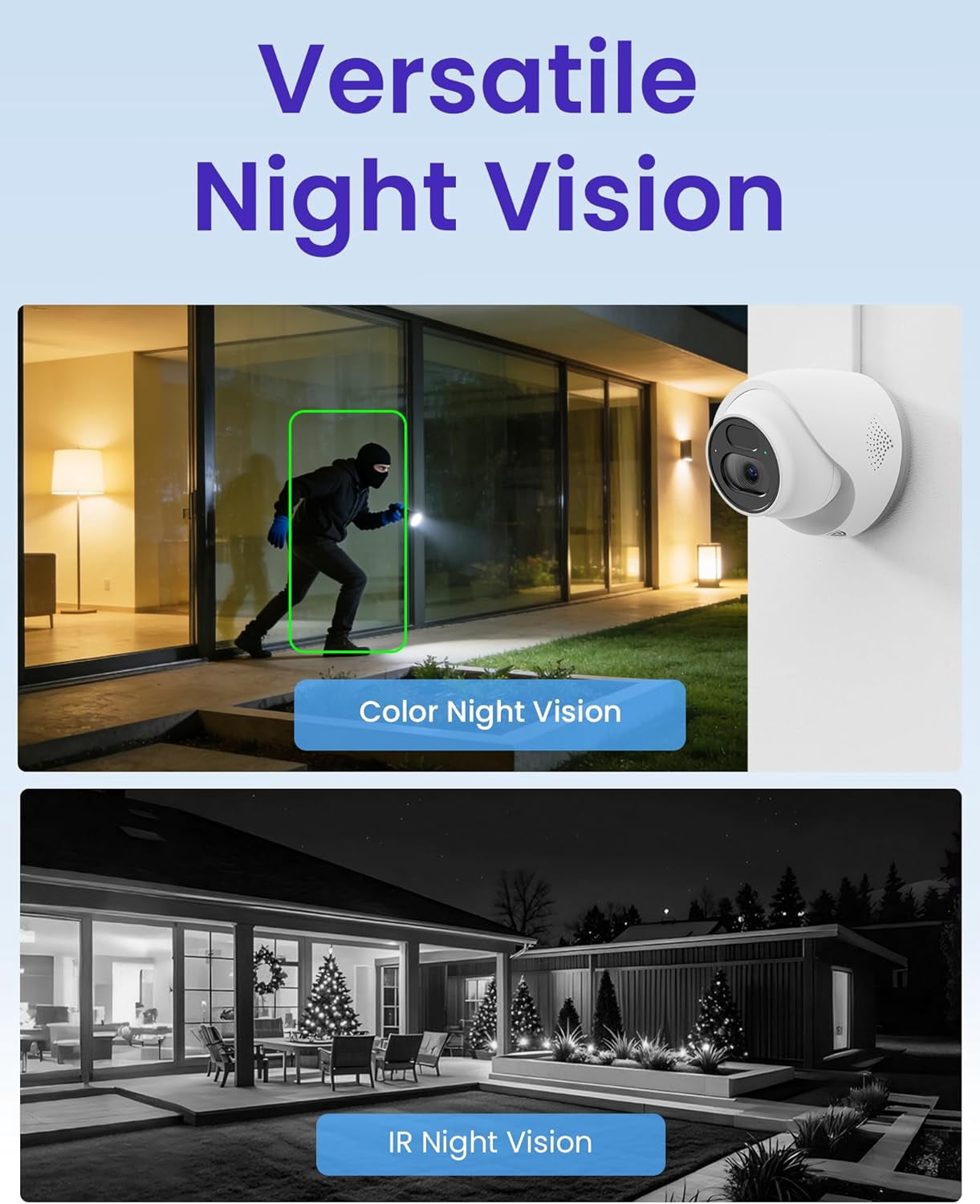 AKINGUAR Smart 4K Home Security Camera System, 4pcs Wired PoE IP Cameras with Person/Vehicle Detection, 8CH 4K NVR with 2TB HDD, 2-Way Audio, 100ft Night Vision, 24/7 Recording