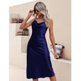 thumbnail image 4 of Ekouaer Silk Dresses for Women Slip Dress Silk Pajama Dress Comfort Sleepwear Satin Nightgown, 4 of 6