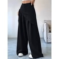thumbnail image 6 of Women Wide Leg Baggy Flowy High Waisted Pants Loose Fit Casual Cozy Cute Y2k Trousers, 6 of 9