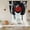 Black, variant on Black White Botanical Tie Up Curtains for Windows, Adjustable Balloon Window Shades, Red Moon Ink Wash Art Classic Kitchen Window Treatments Adjustable Roll Up Curtain for Basement/Nursery 52"x45"